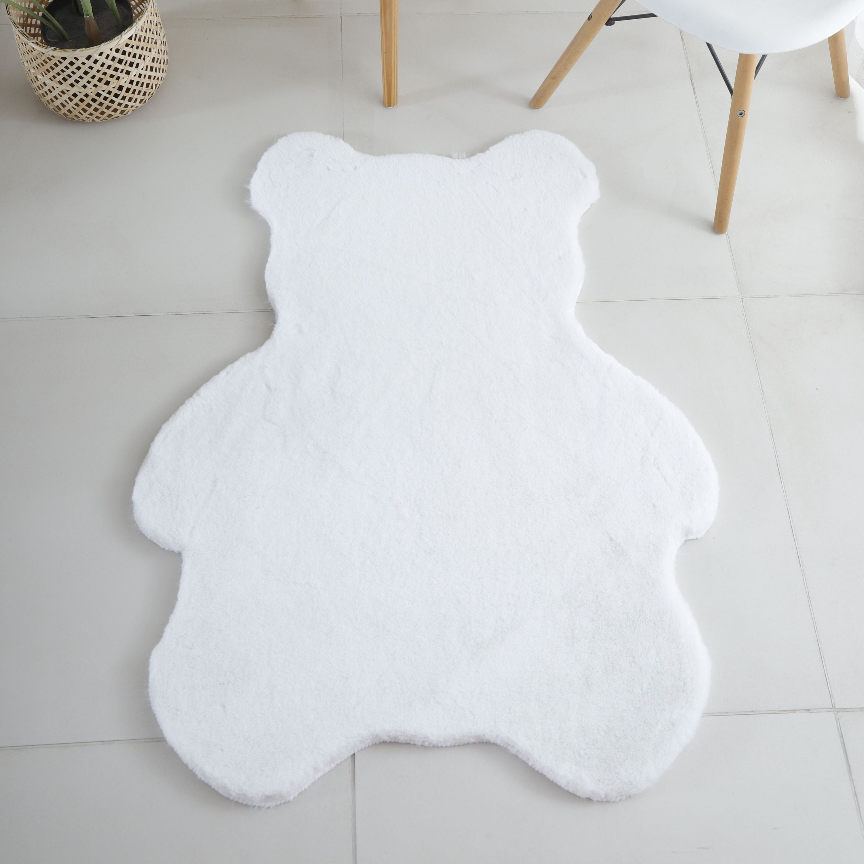 Kinderzimmer Teppich Bear Design Kinderteppich Waschbarer Hochflor Flauschig