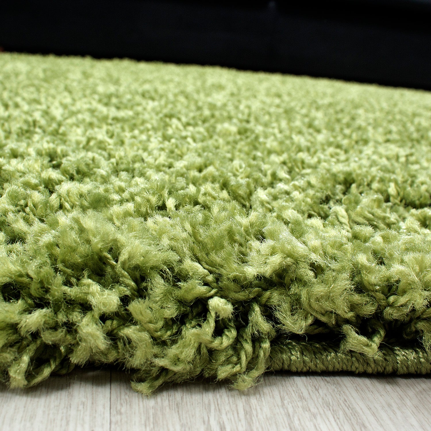Shaggy Hochflor Langflor Teppich Soft Wohnzimmerteppich Farbe grün Einfarbig