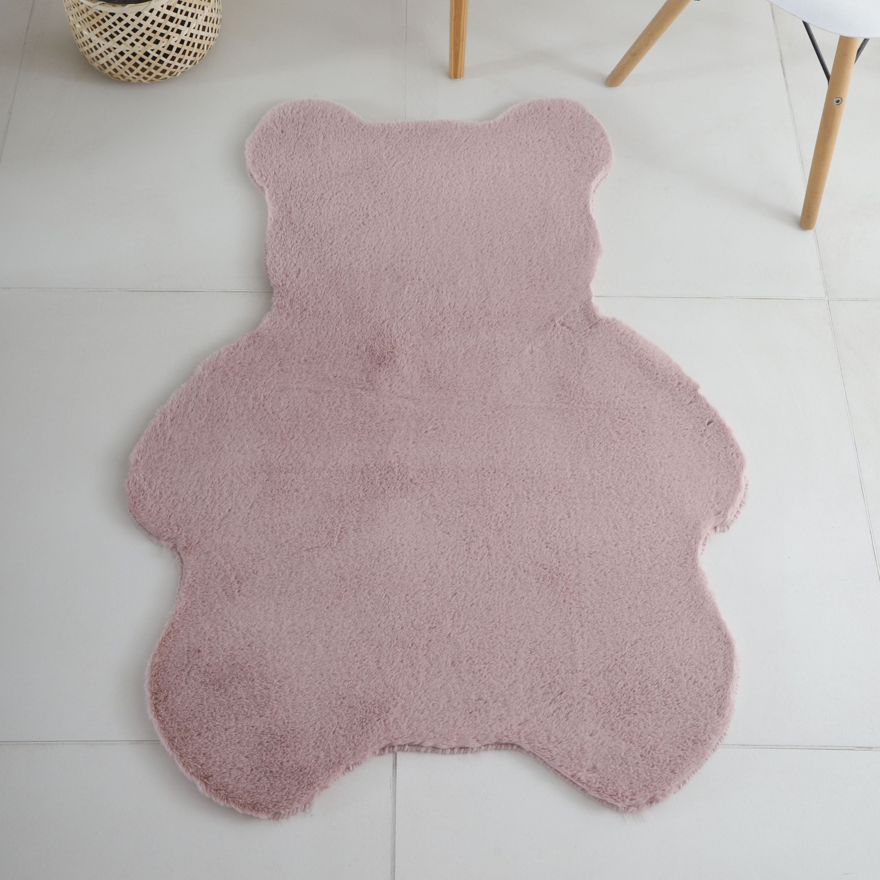 Kinderzimmer Teppich Bear Design Kinderteppich Waschbarer Hochflor Flauschig