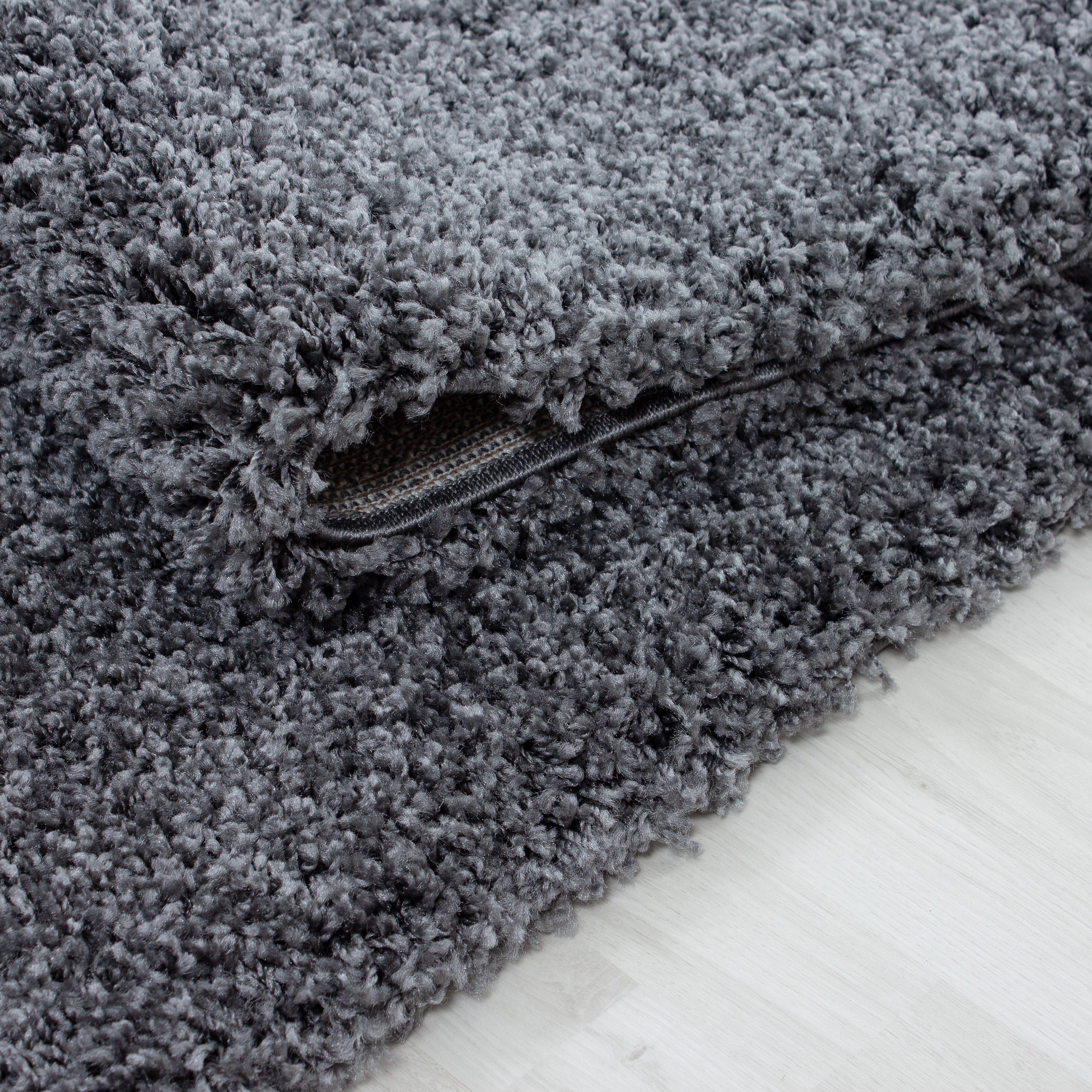 Hochflor Shaggy Teppich Rund verschiedene Farben und Größen Langflorteppich