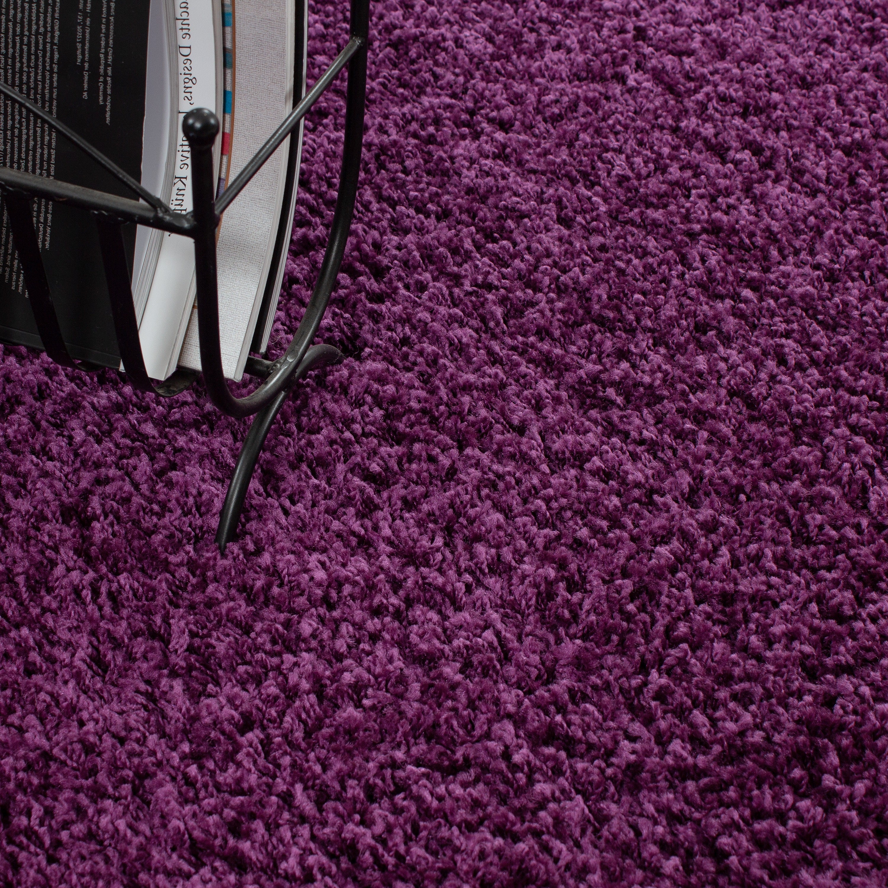 Hochflor Shaggy Teppich Rund verschiedene Farben und Größen Langflorteppich