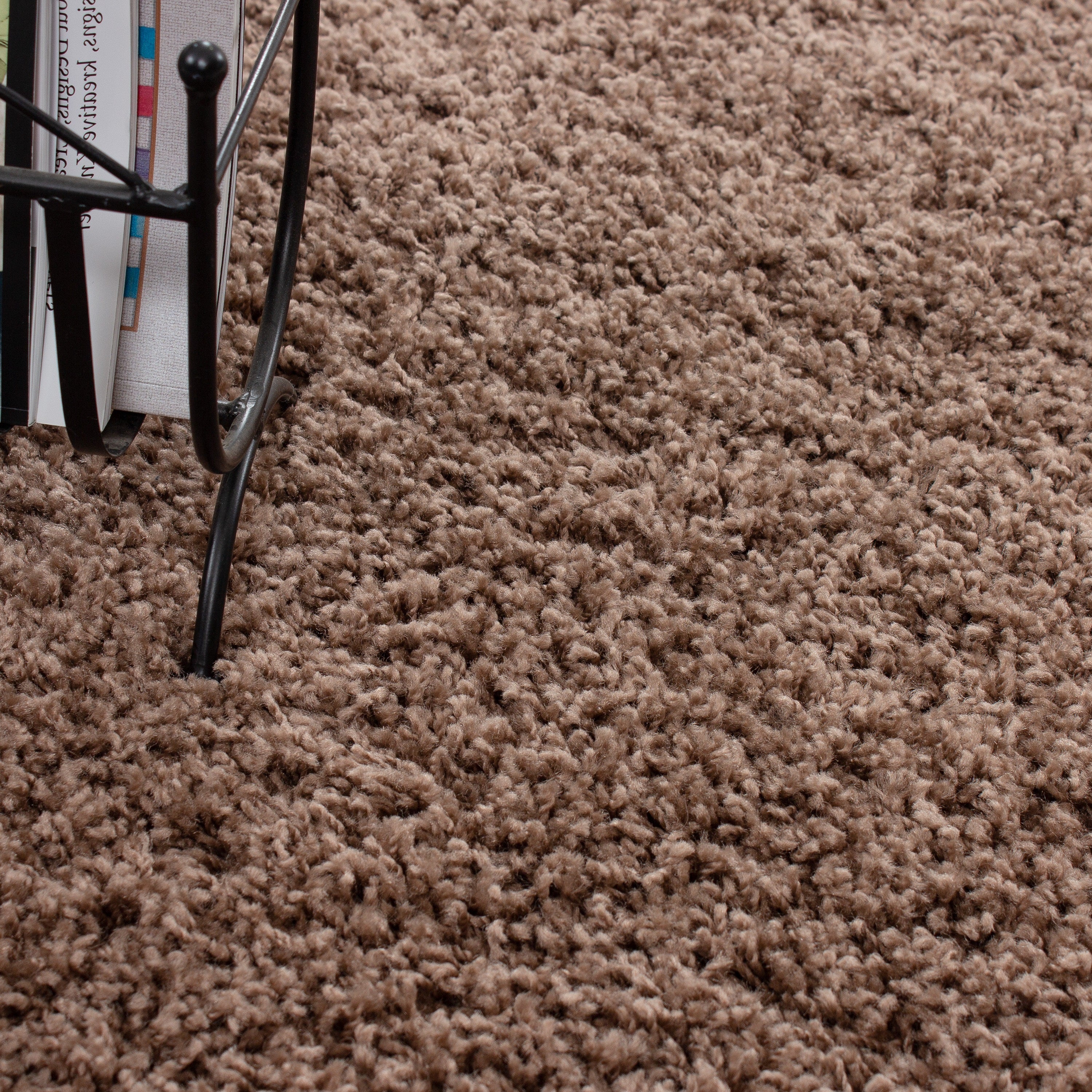 Hochflor Shaggy Teppich Rund verschiedene Farben und Größen Langflorteppich