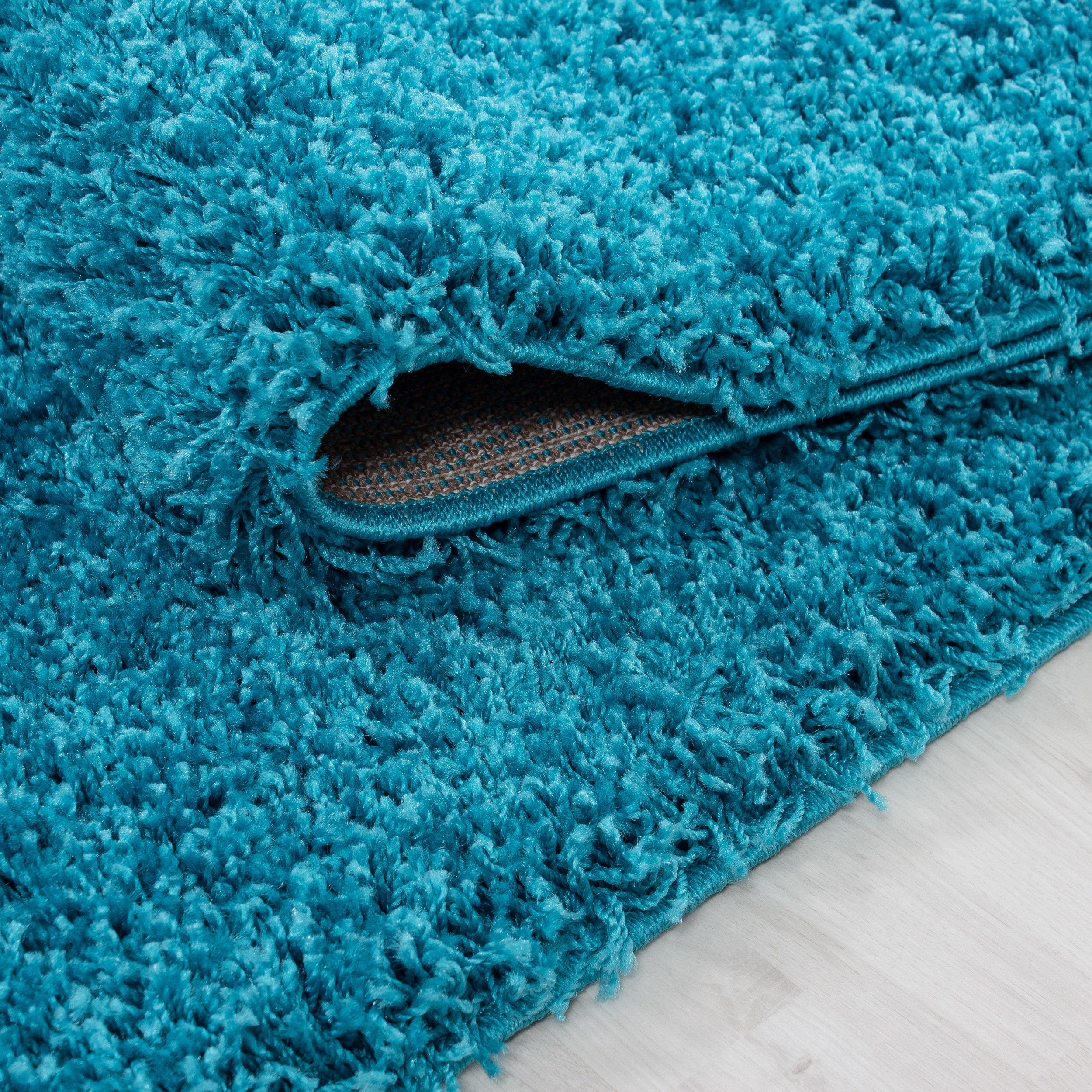 Hochflor Shaggy Teppich Rund verschiedene Farben und Größen Langflorteppich