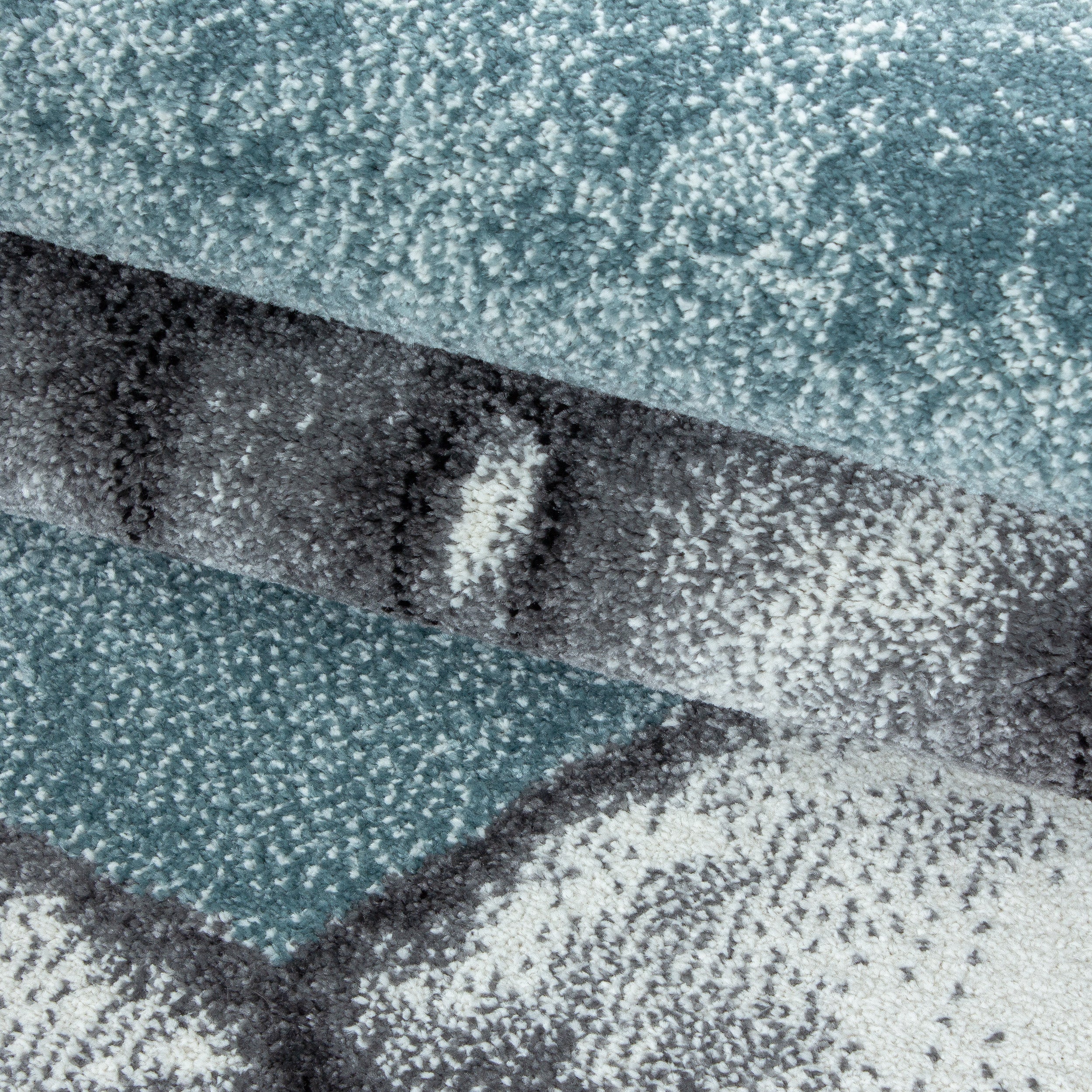Kurzflor Kinderteppich Schildkröte Kinderzimmer Teppich Soft Grau Blau Meliert