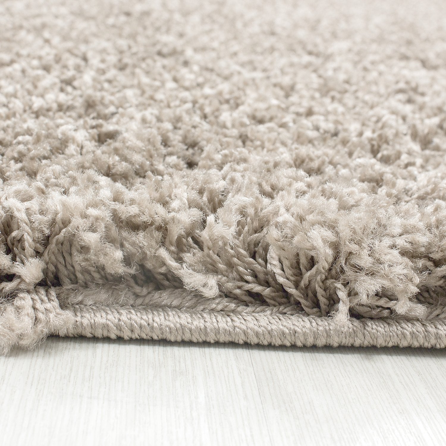 Shaggy Hochflor Langflor Teppich Soft Wohnzimmerteppich Farbe Beige Einfarbig