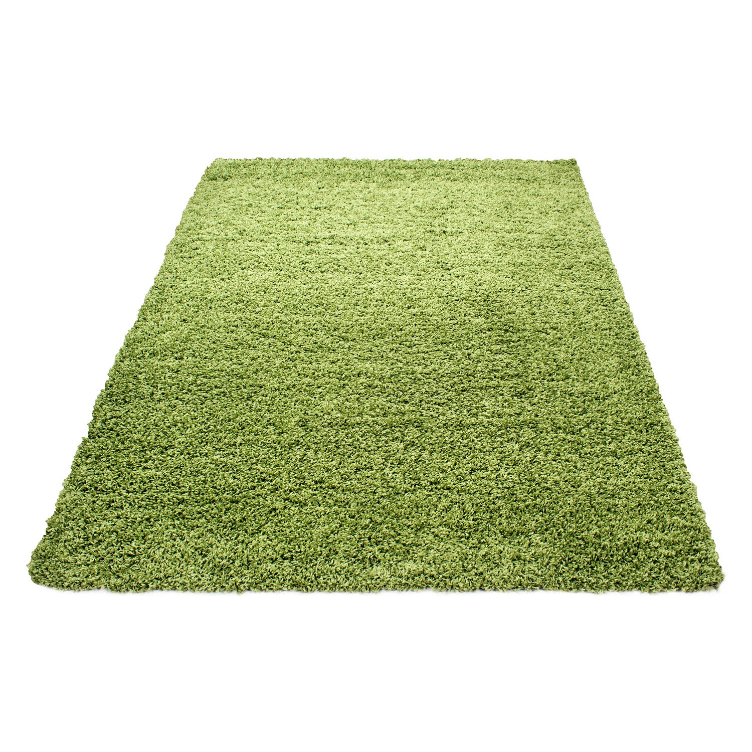 Shaggy Hochflor Langflor Teppich Soft Wohnzimmerteppich Farbe grün Einfarbig