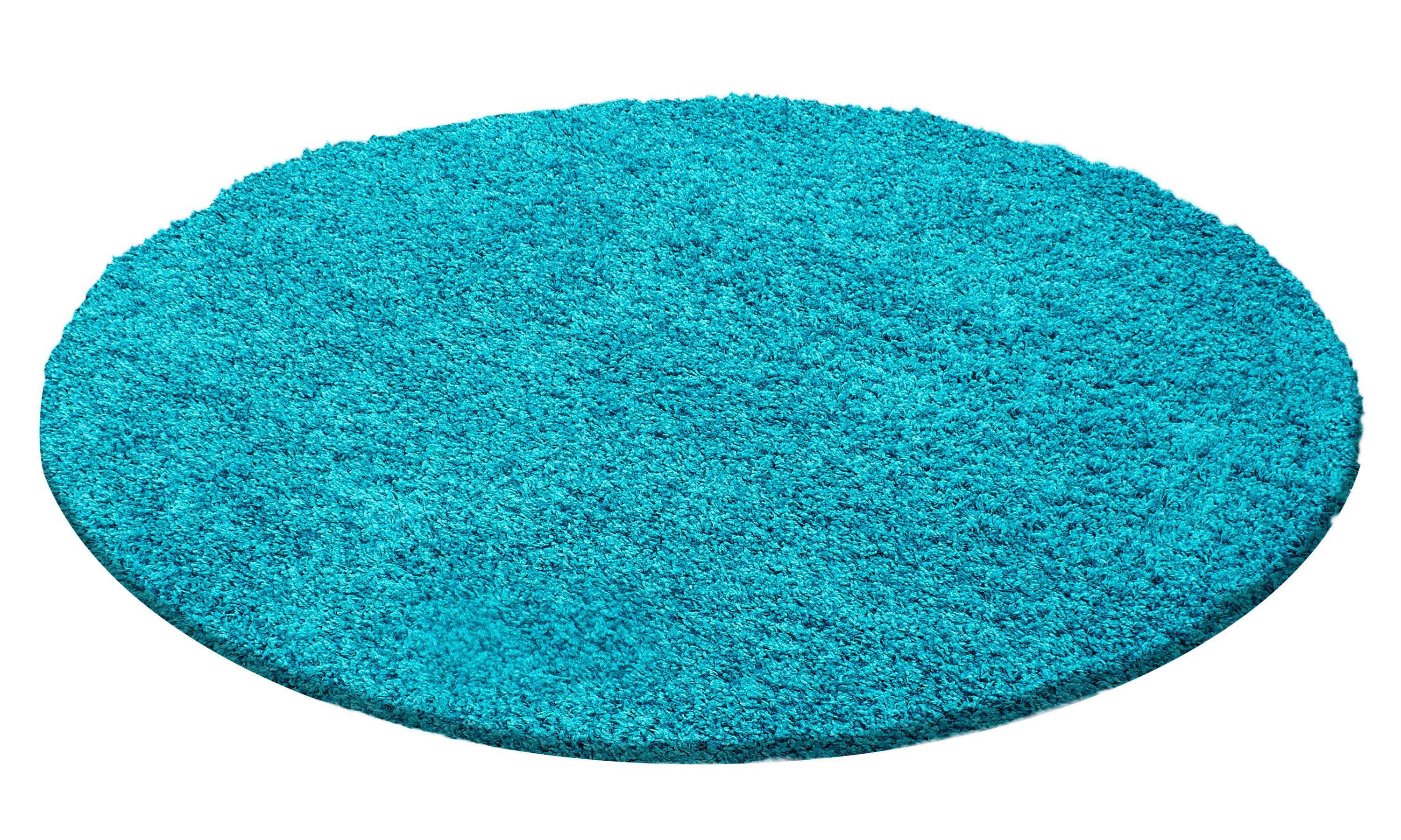 Shaggy Hochflor Langflor Teppich Soft Wohnzimmerteppich Farbe Türkis Einfarbig