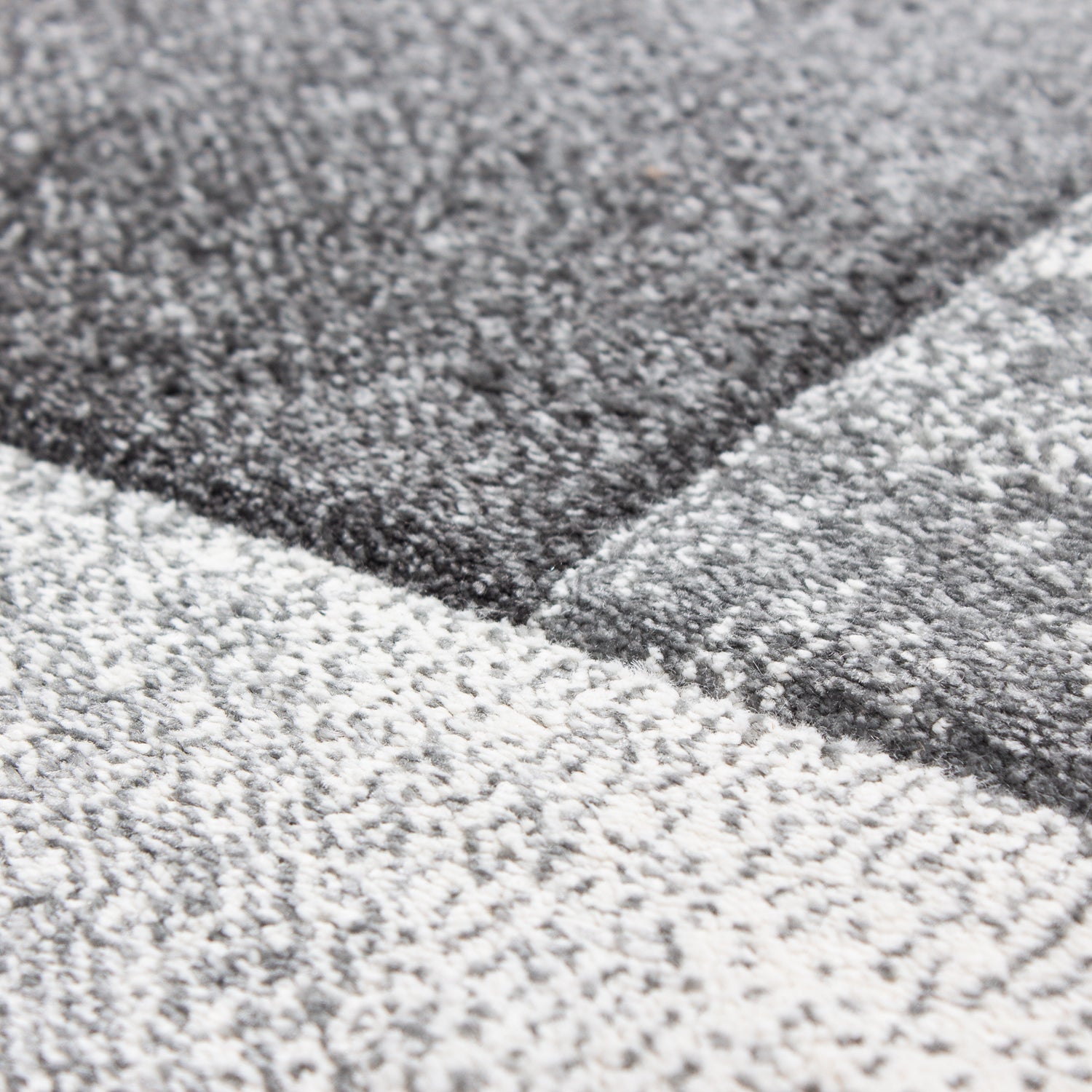 Kurzflor Design Teppich Rechteck Karo Muster Wohnzimmerteppich Rosa Weiß Meliert