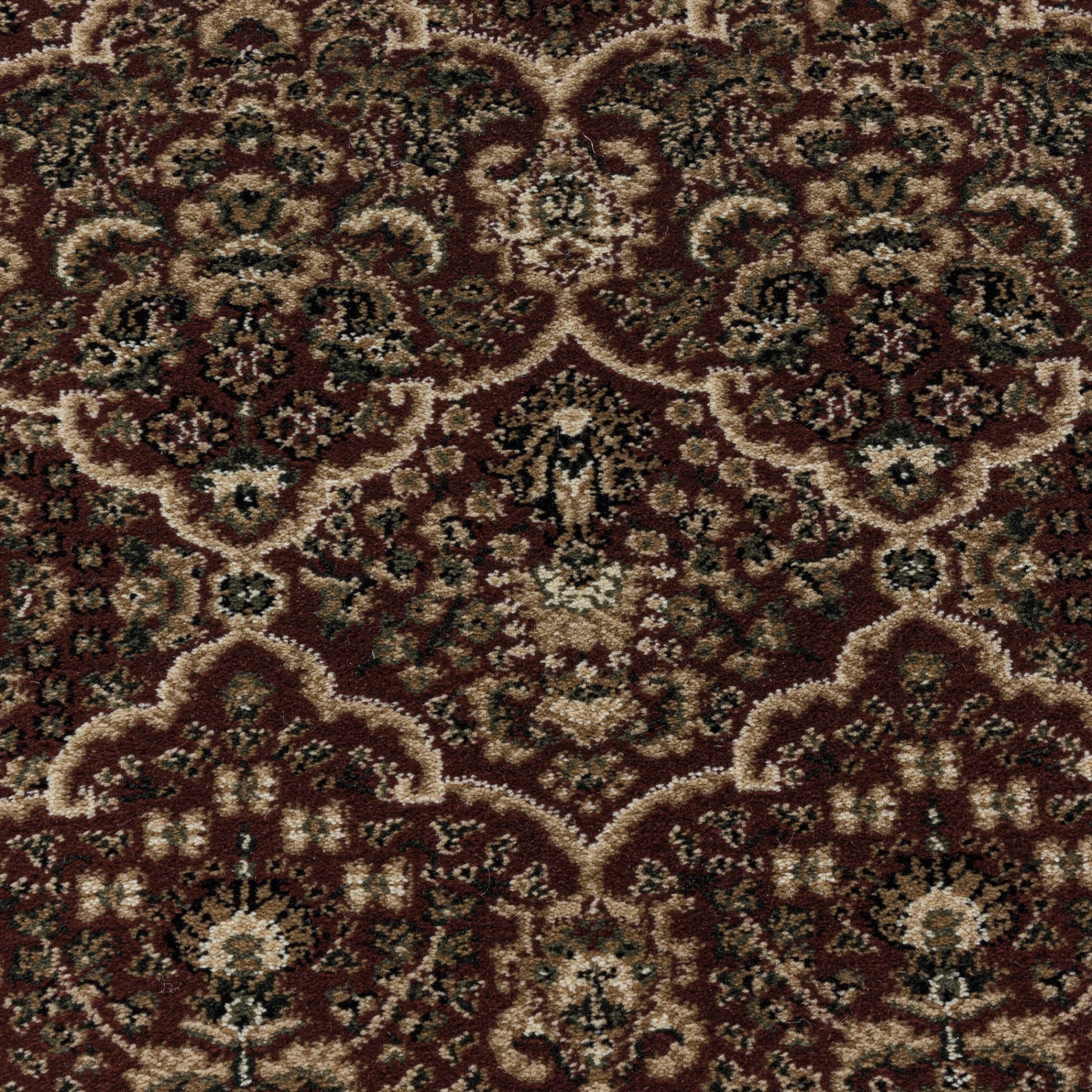 Kurzflor Orient Teppich Klassik Design Antike Ornamente Wohnzimmerteppich Rot