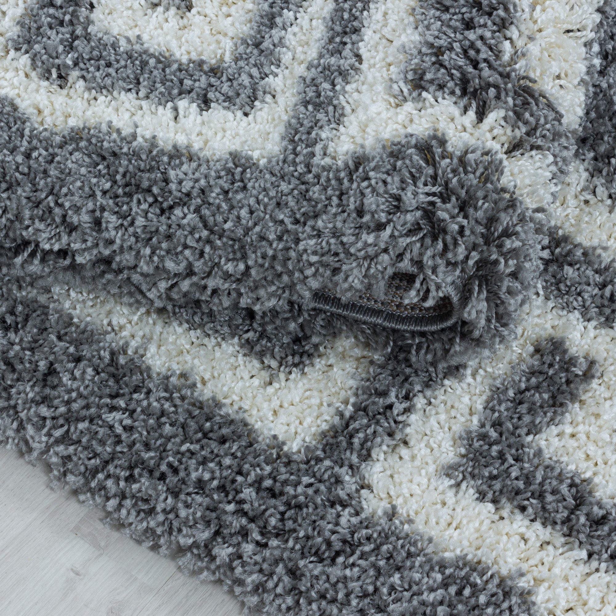 Design Hochflor Teppich Wohnzimmerteppich Muster Antike Bordüre Teppich Rund