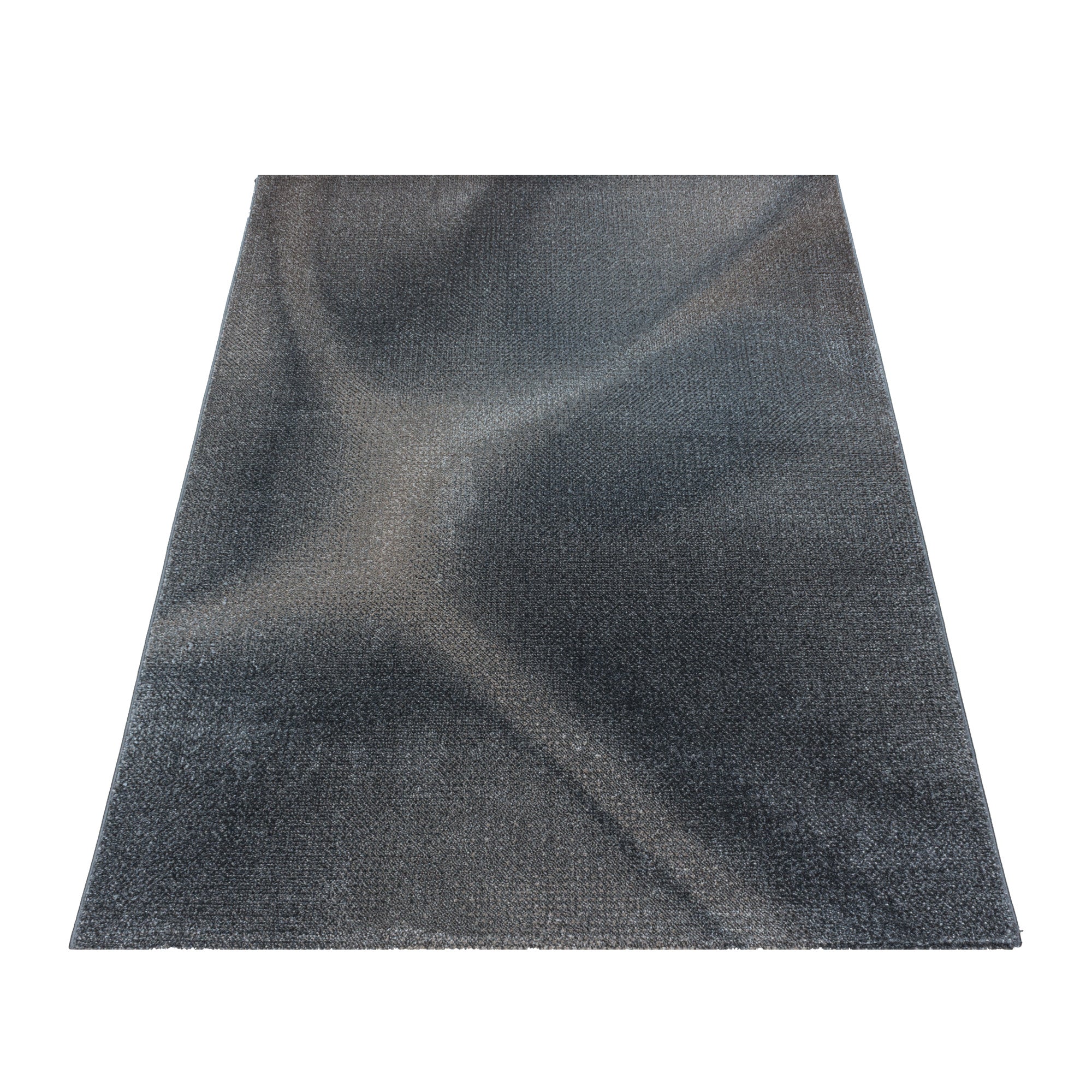 Kurzflor Design Teppich Wohnzimmerteppich Plastische Schatten Muster Braun