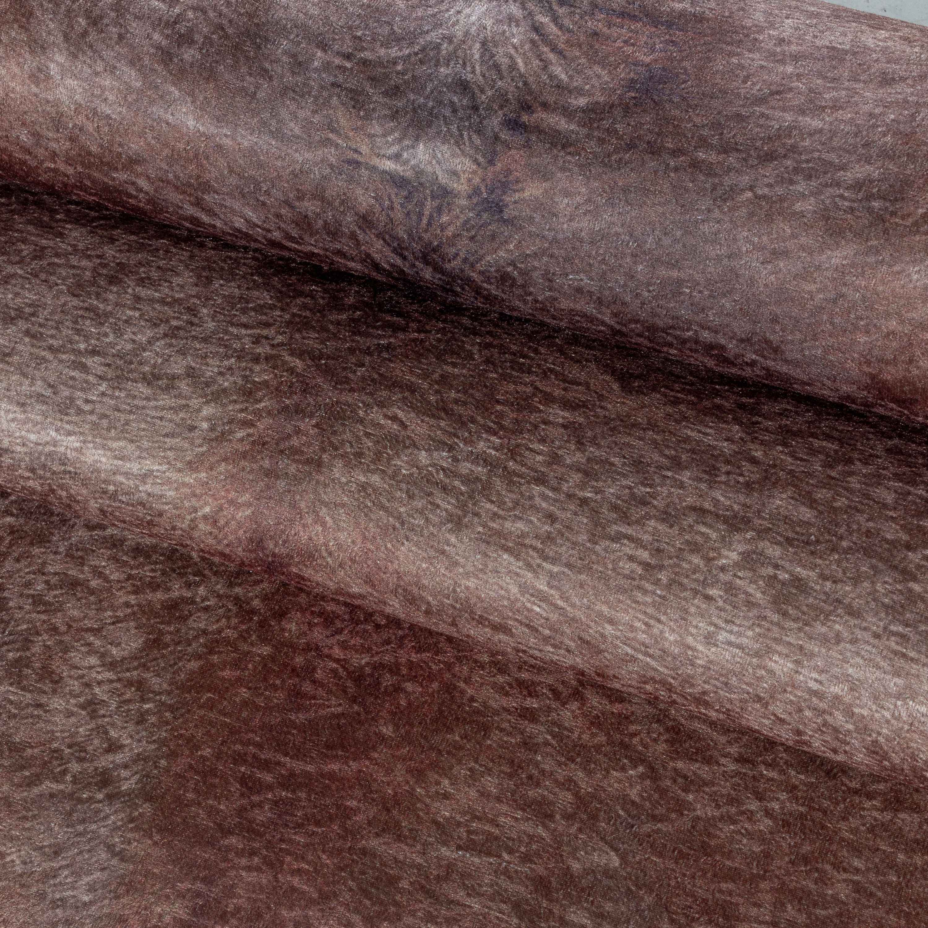 Teppich Flachgewebe Waschbar Wohnzimmerteppich Robust Rinder Fell Muster Braun