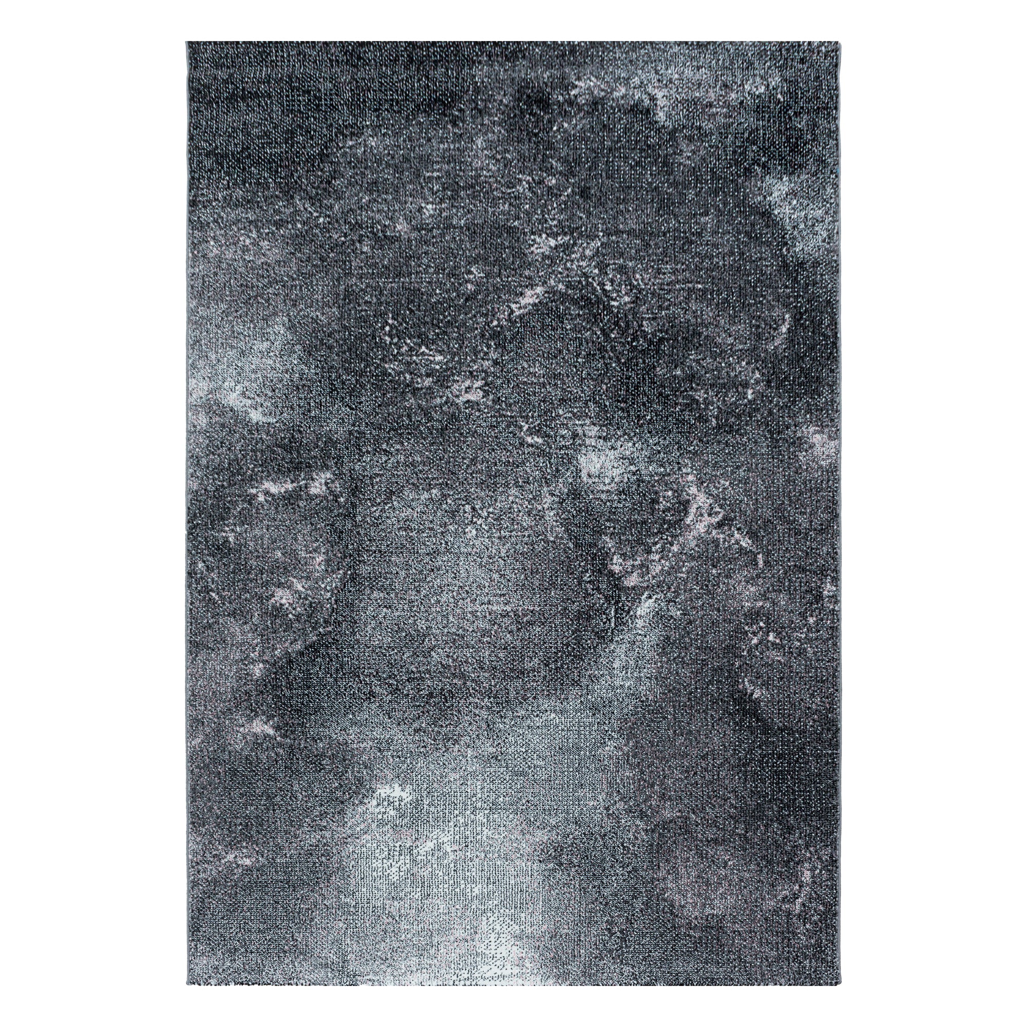 Kurzflor Teppich Rosa Grau Wolken Muster Marmoriert Wohnzimmerteppich Weich