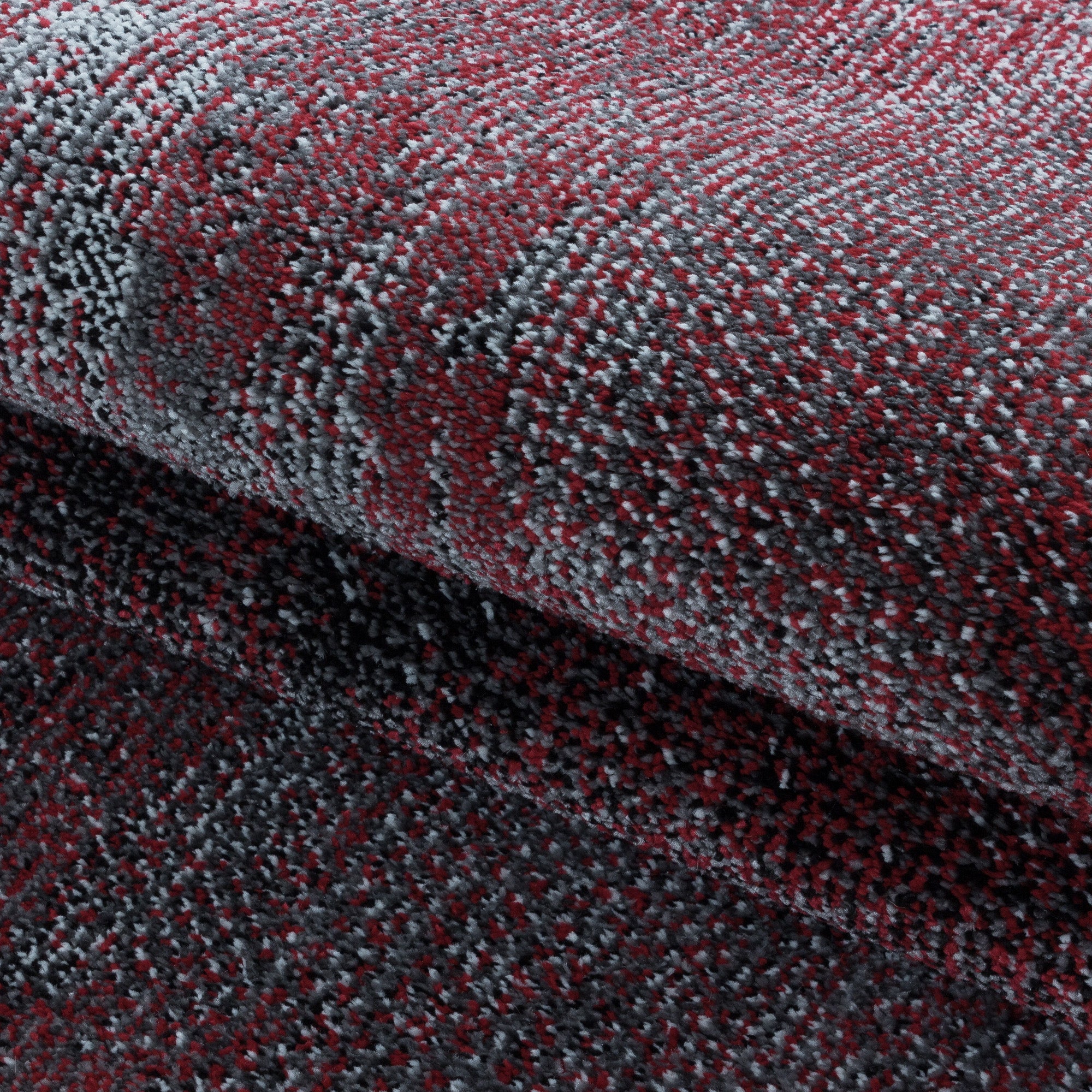 Kurzflor Teppich Rot Muster Verwischt Marmoriert Wohnzimmerteppich Weich
