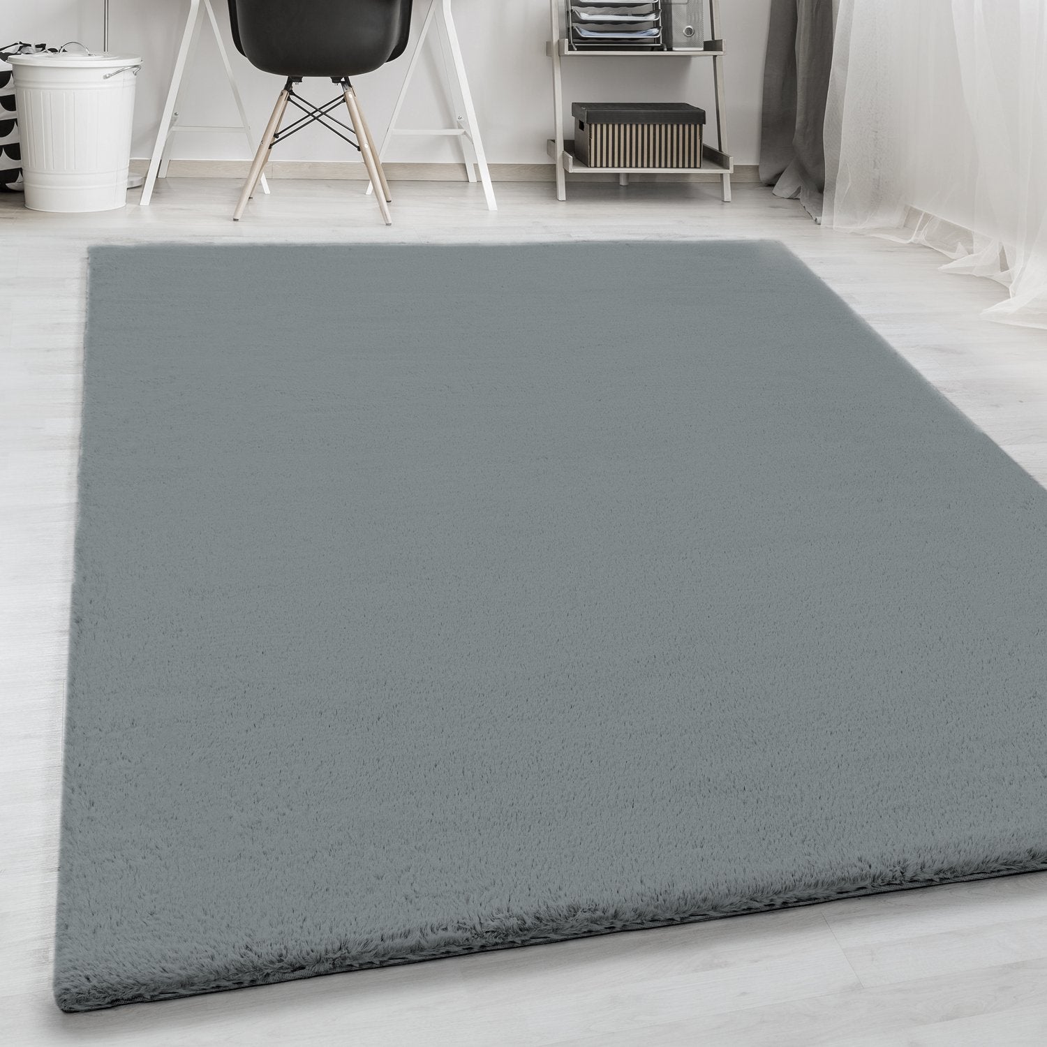Kunstfell Teppich Ultra Soft Wohnzimmer Fellteppich Imitat Flauschig Einfarbig