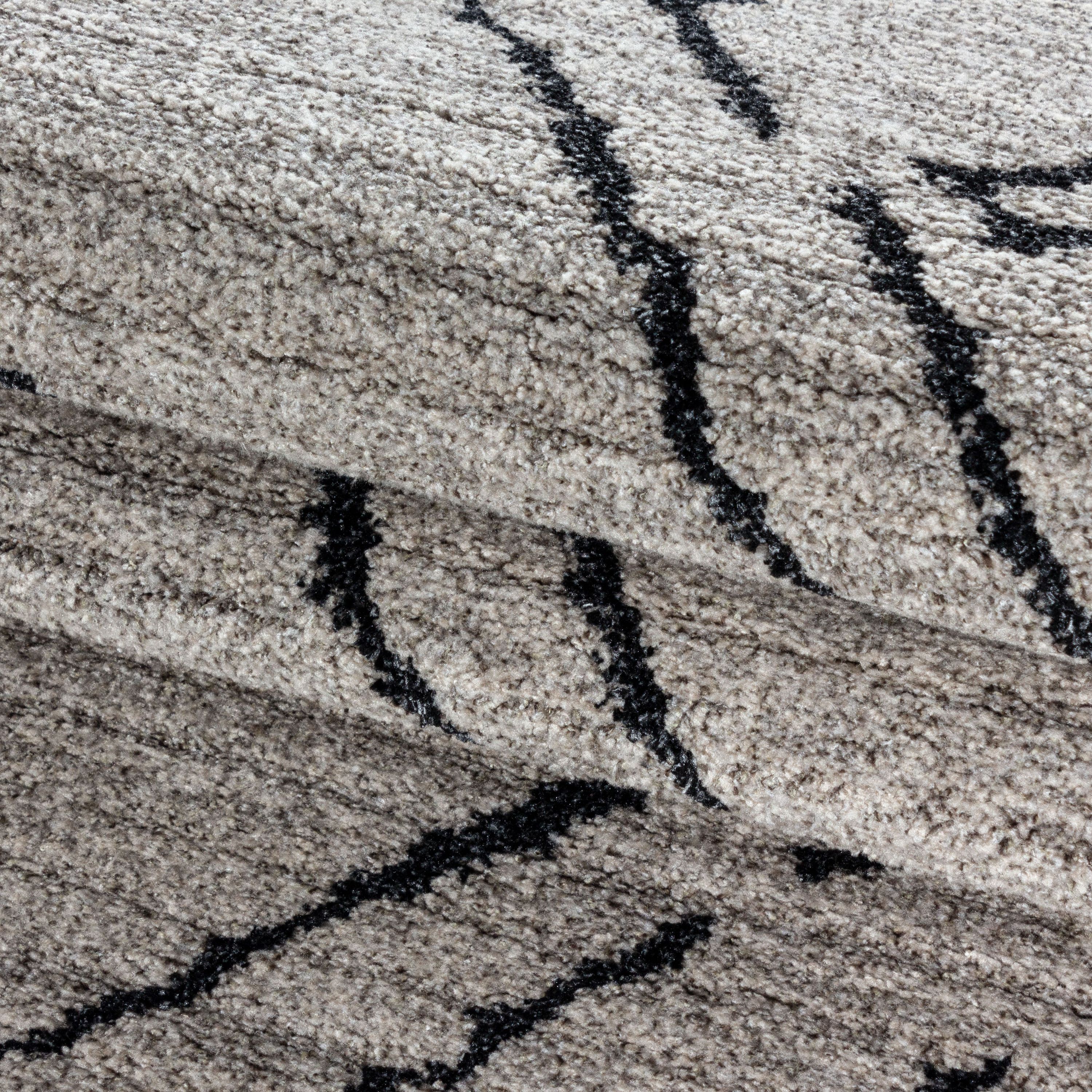 Wohnzimmer Teppich ROKKO Kurzflor Teppich Berber Stil Muster Traditionell