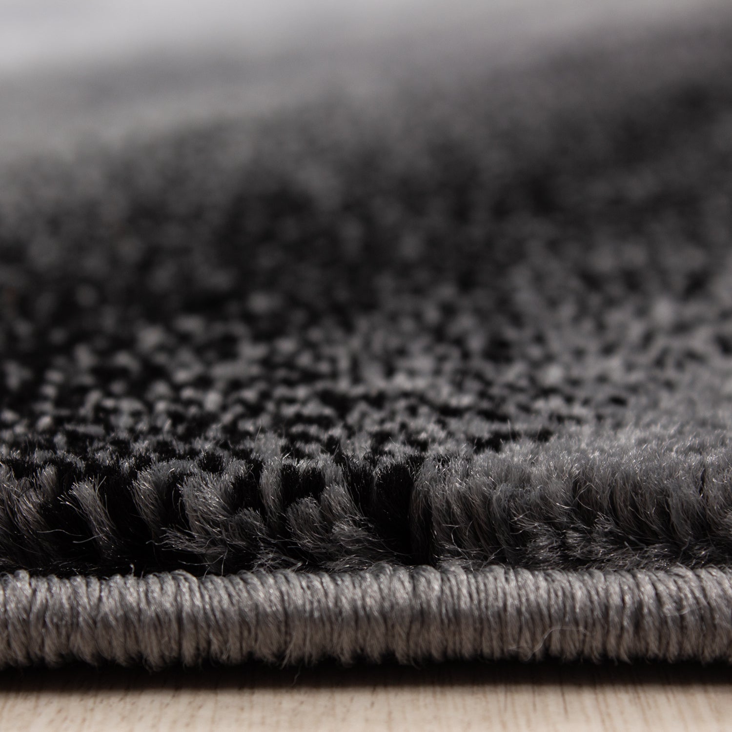 Teppich Bettumrandung Teppiche Läufer Set Schatten Muster Schwarz meliert