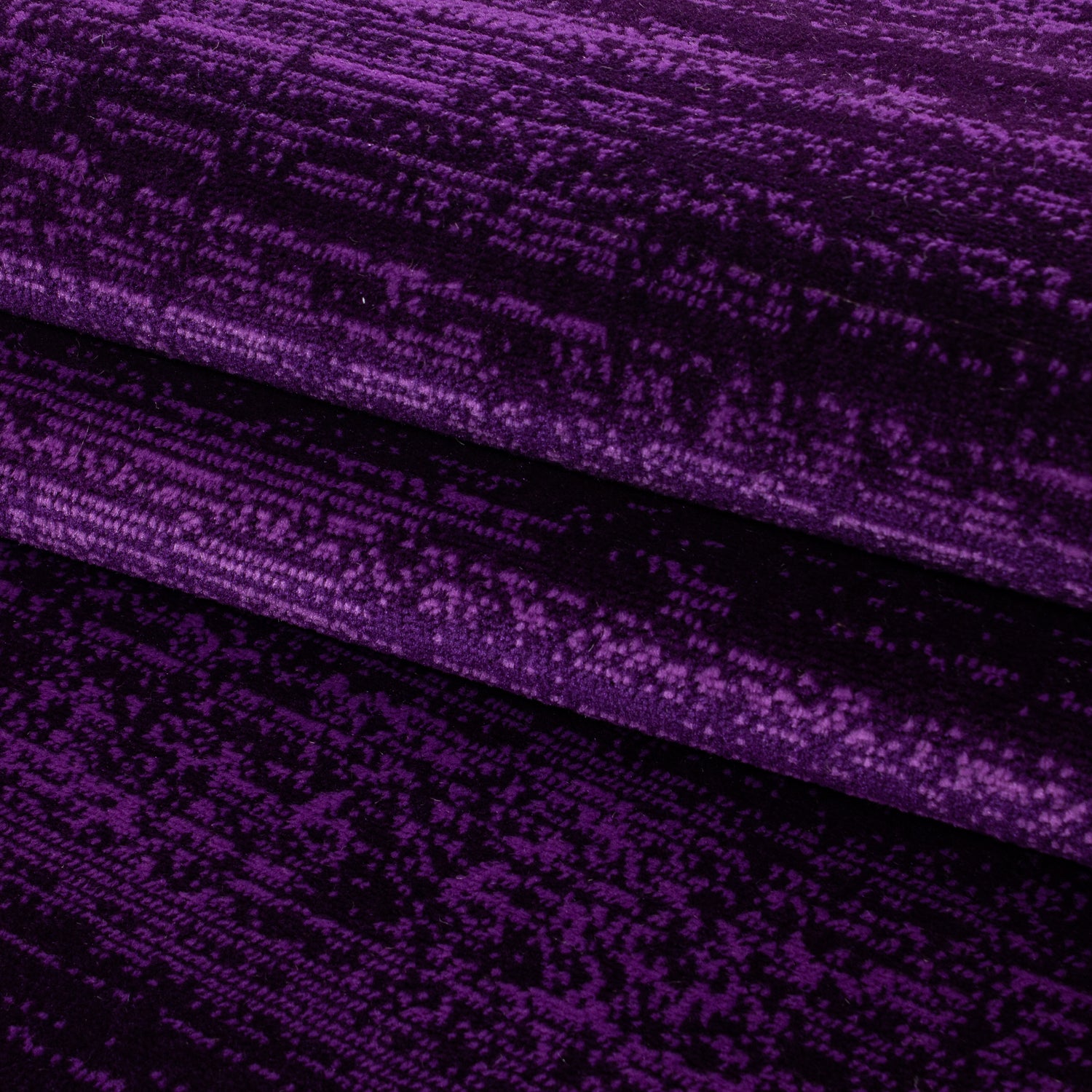 Kurzflor Design Teppich Einfarbig Streifen Muster Lila Meliert Wohnzimmerteppich