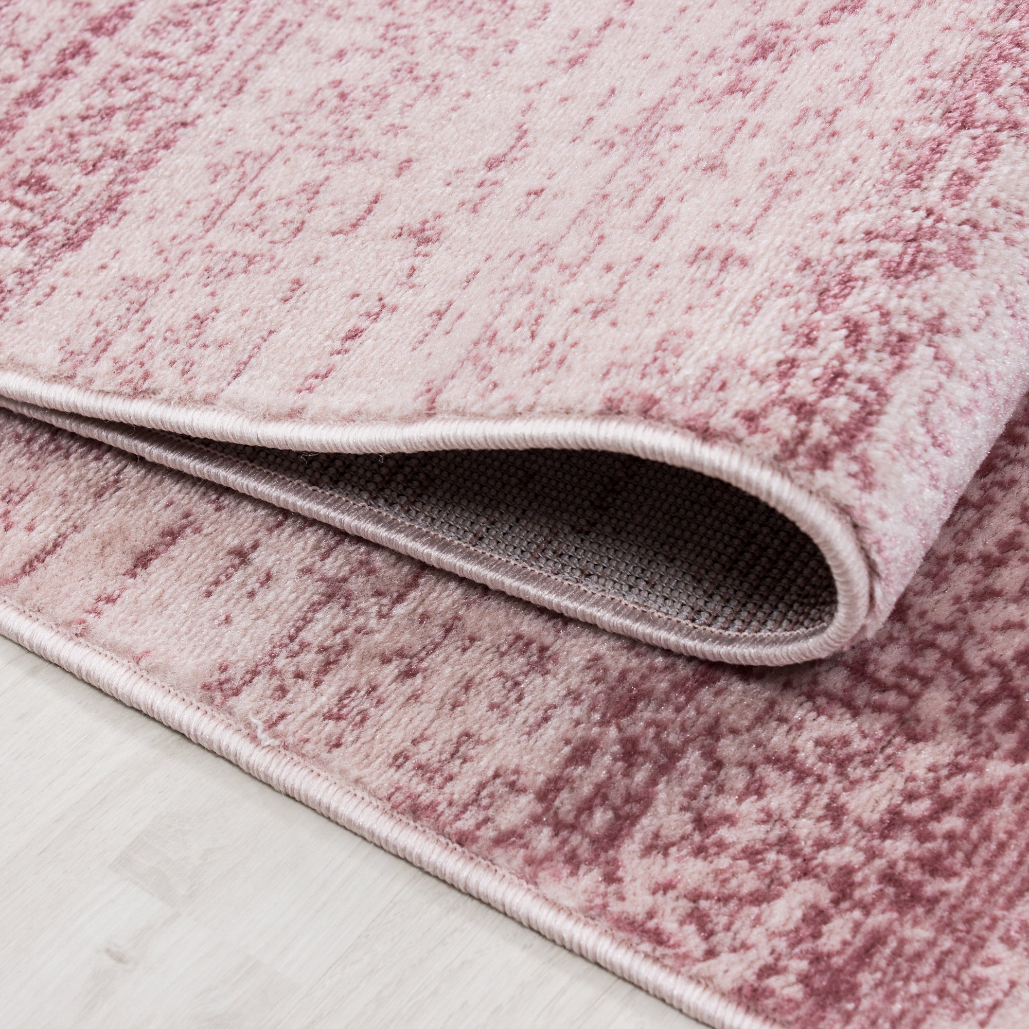 Teppich Bettumrandung Kurzflorteppich Einfarbiger Läufer Schlafzimmer Pink