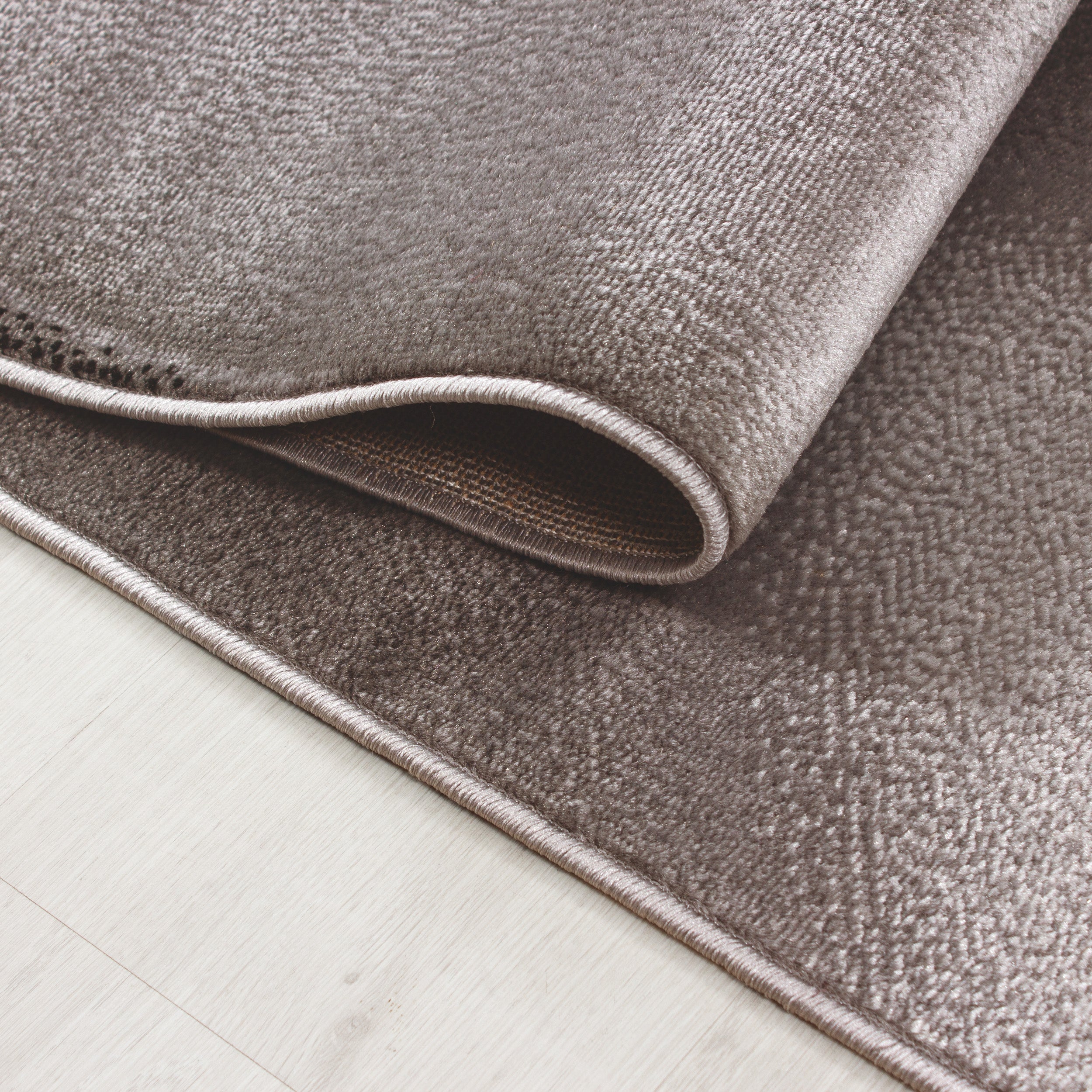 Kurzflor Teppich Design Schatten Muster Wohnzimmerteppich Braun Beige Meliert